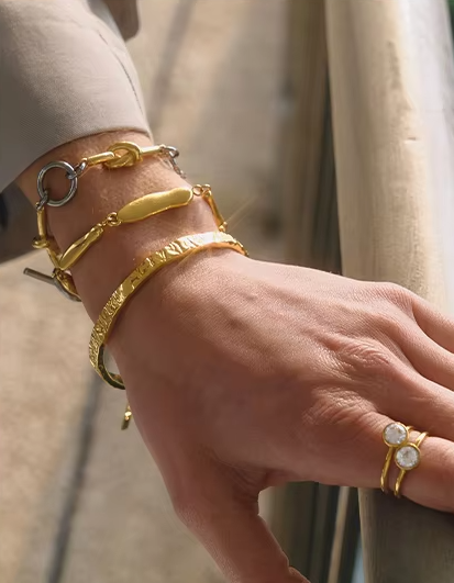 Everyday styling with fashionable stainless steel jewelry