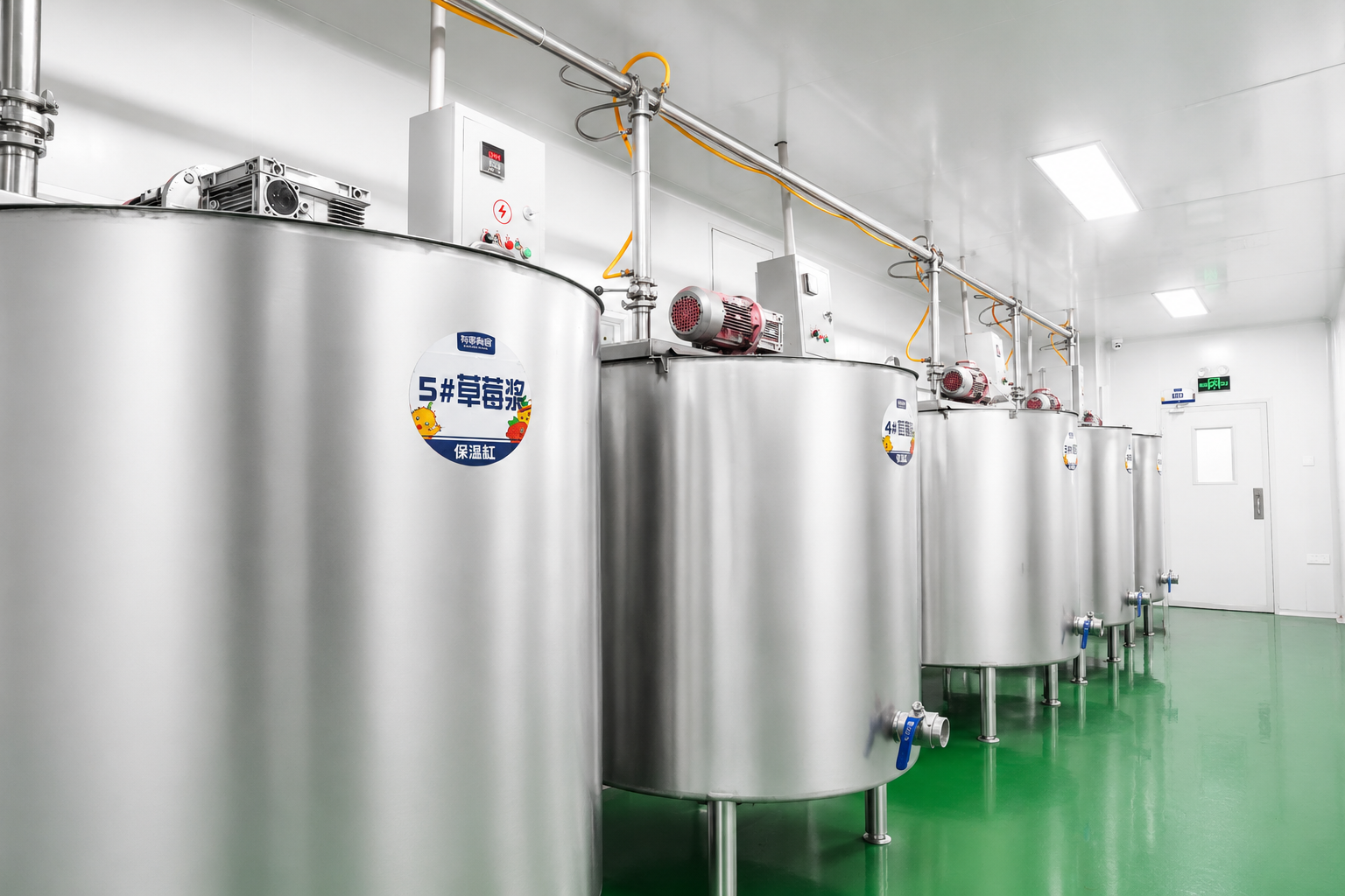 Fruit processing workshop related to strawberry beverage and puree applications