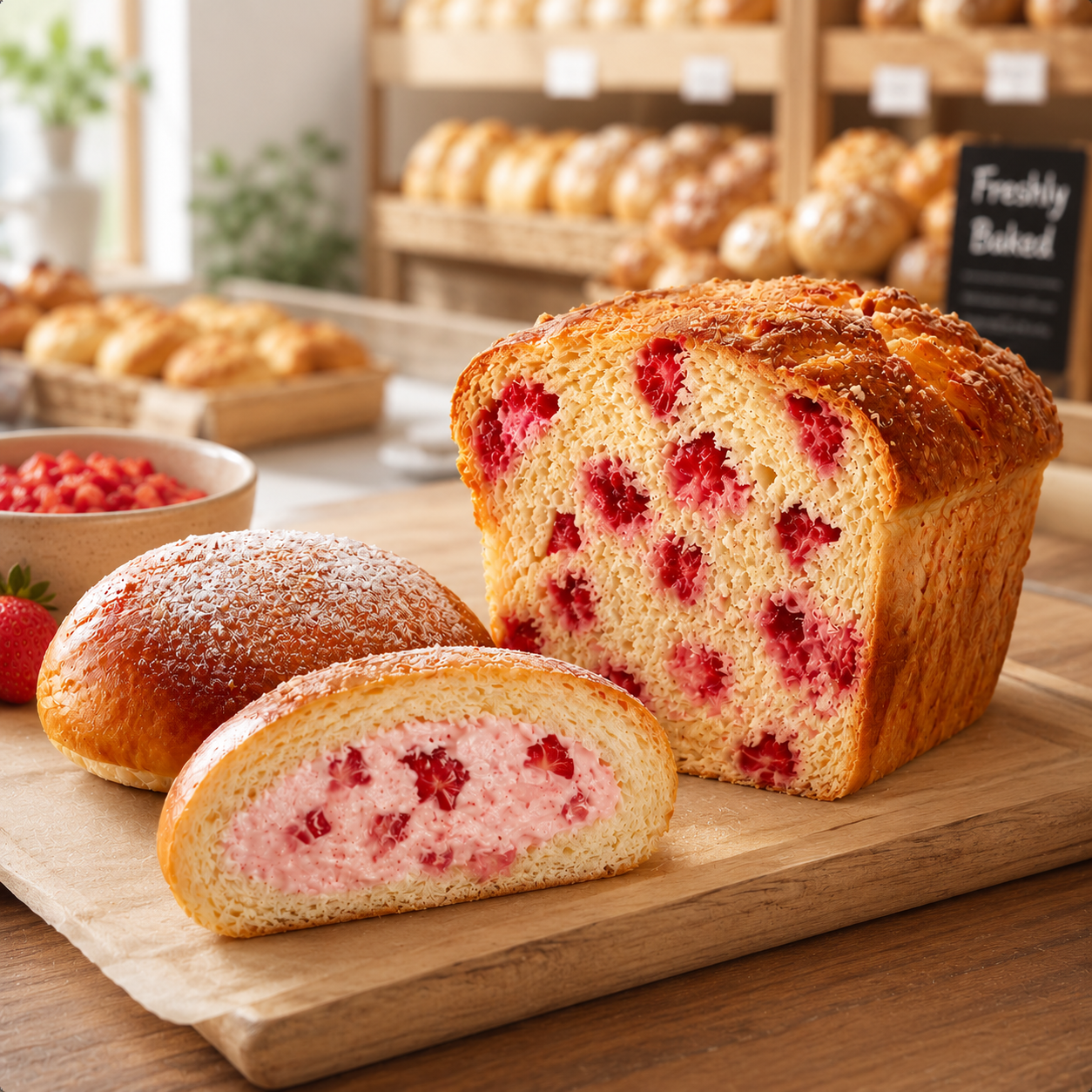 Freeze-dried strawberry dice bulk B2B ingredient