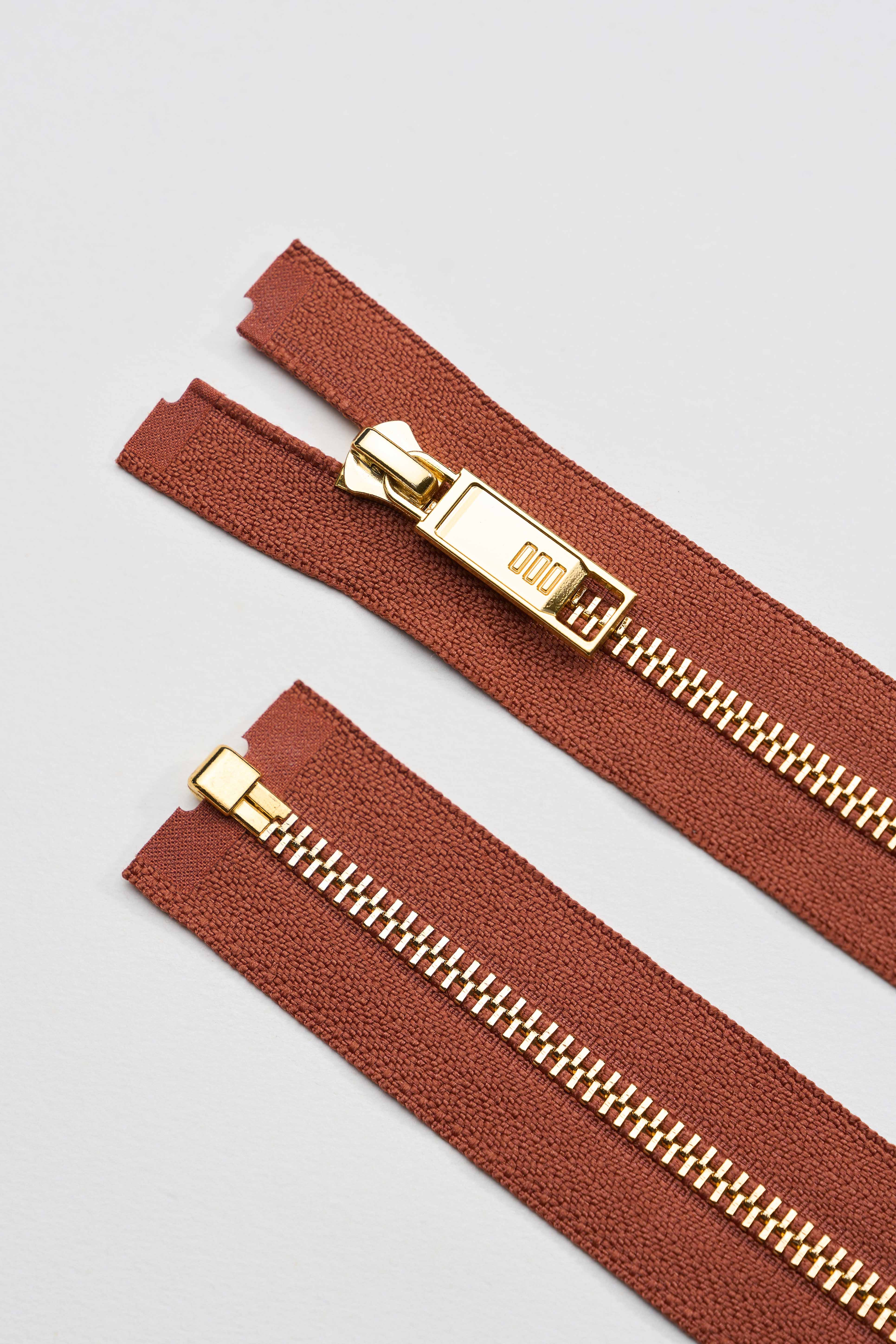 Brass zipper normal teeth