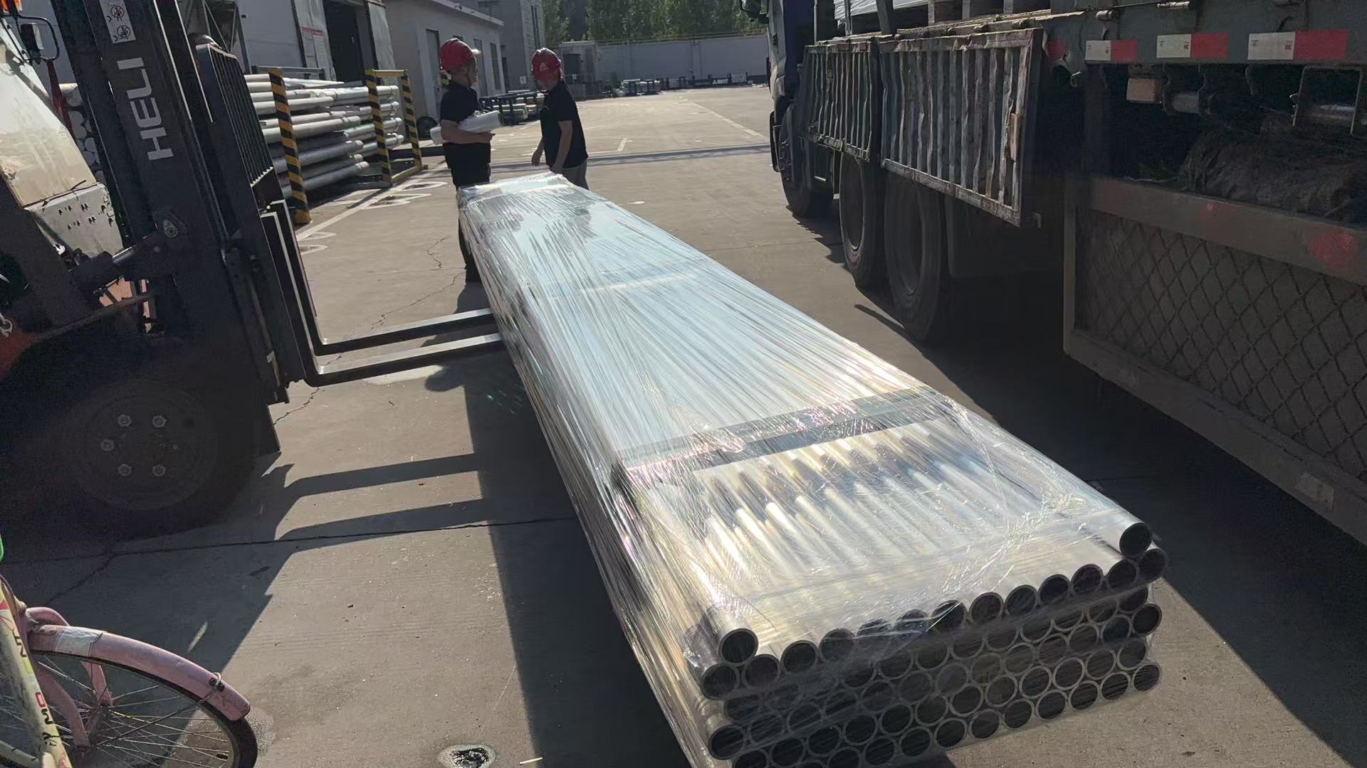 Packed Haomen Aluminum profiles ready for shipment