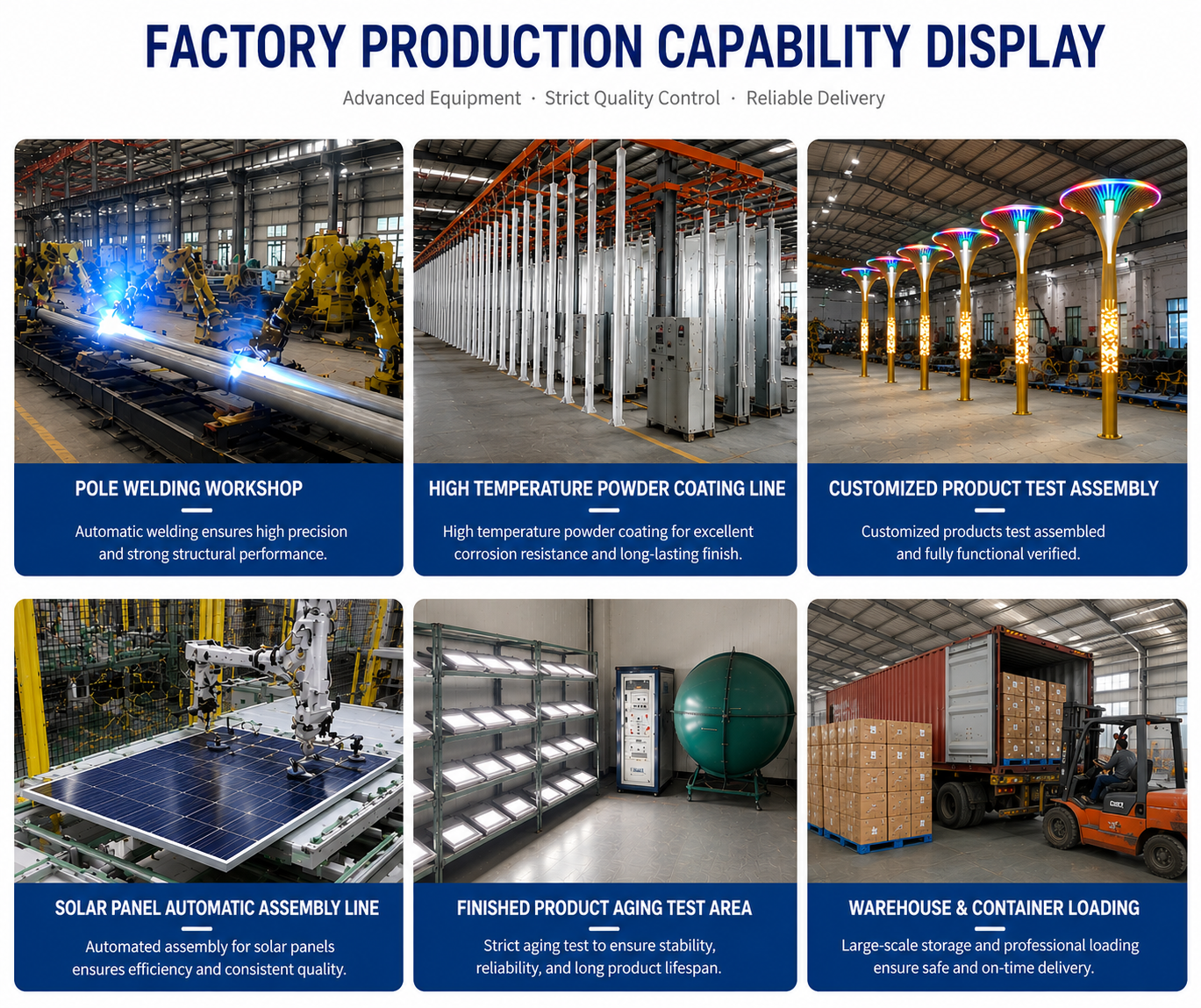 Production process for custom outdoor lighting products