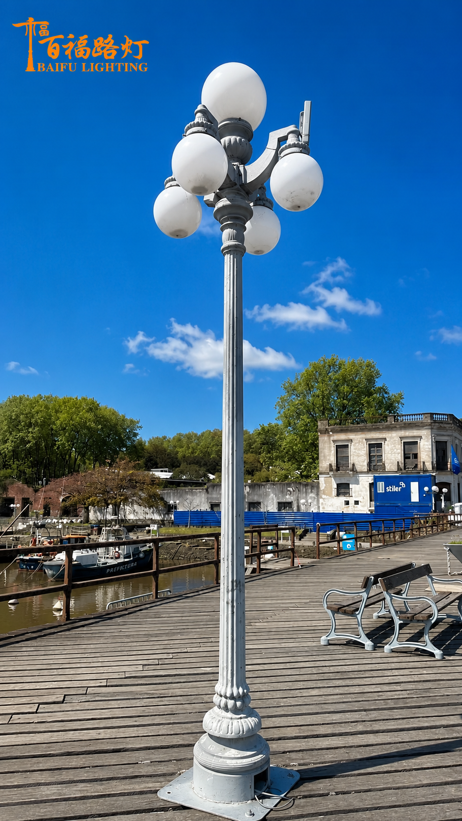 Custom outdoor lighting installed along coastal roads and public recreation areas
