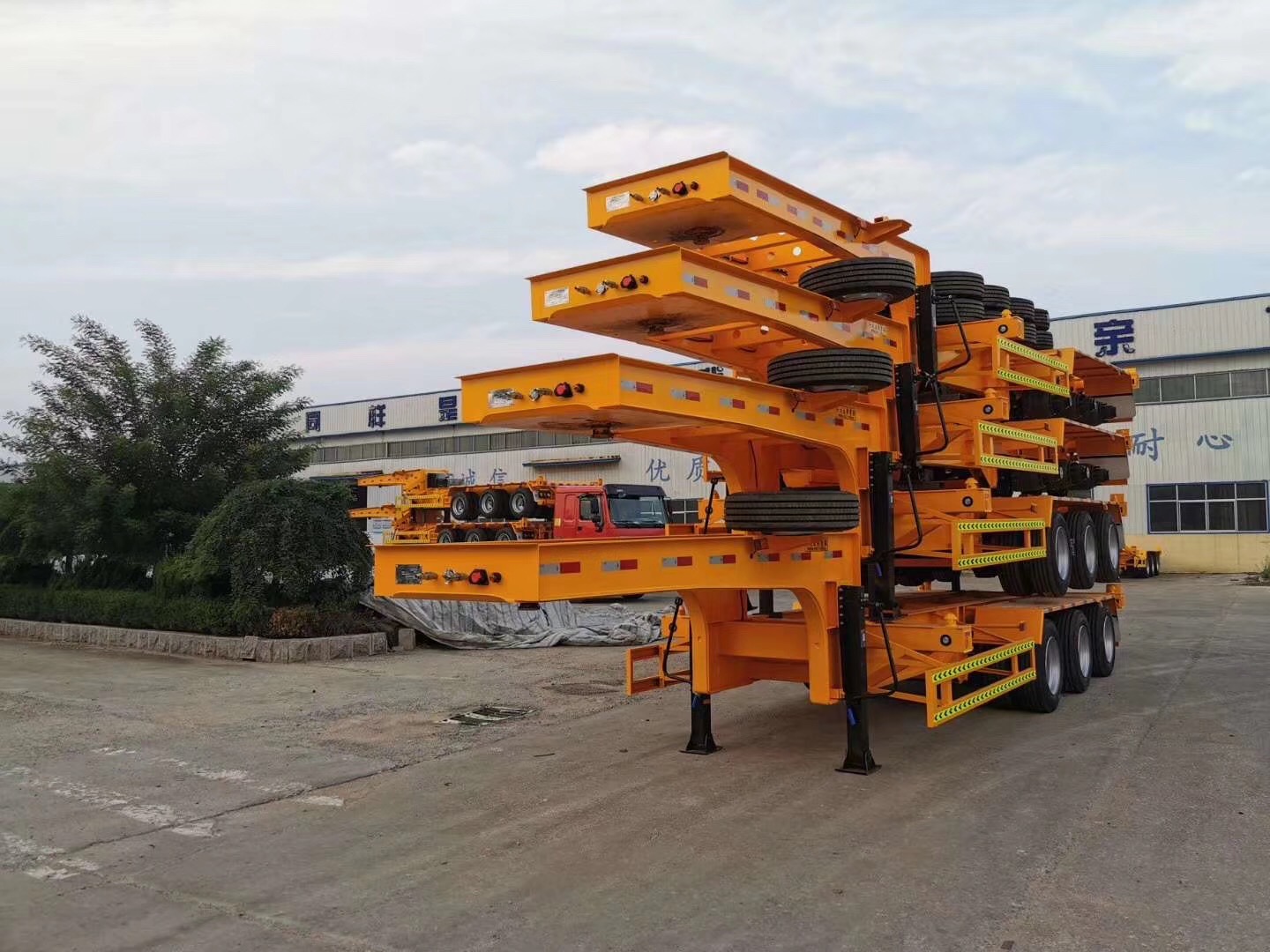 low boy semi trailer
