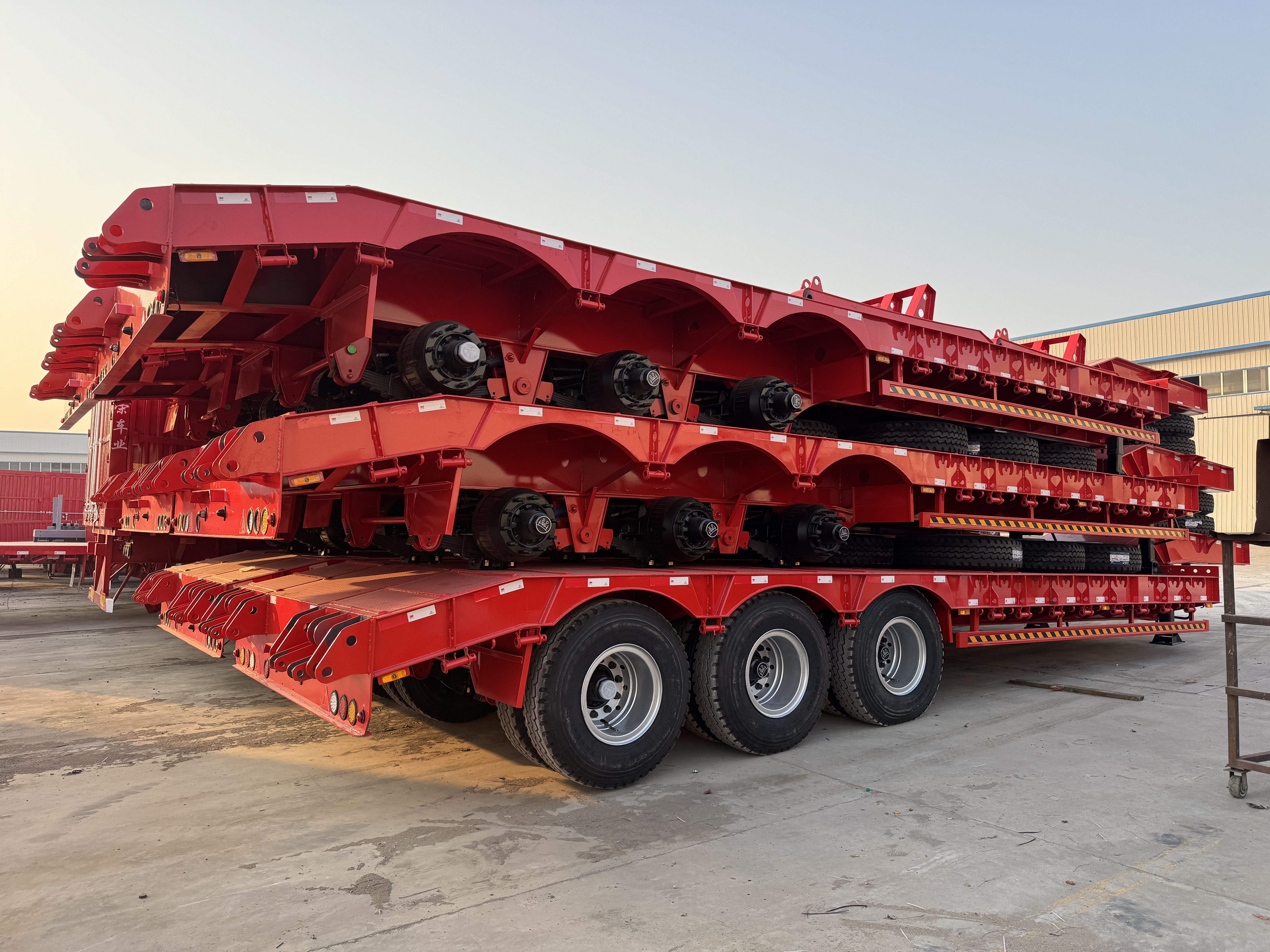 low boy semi trailer