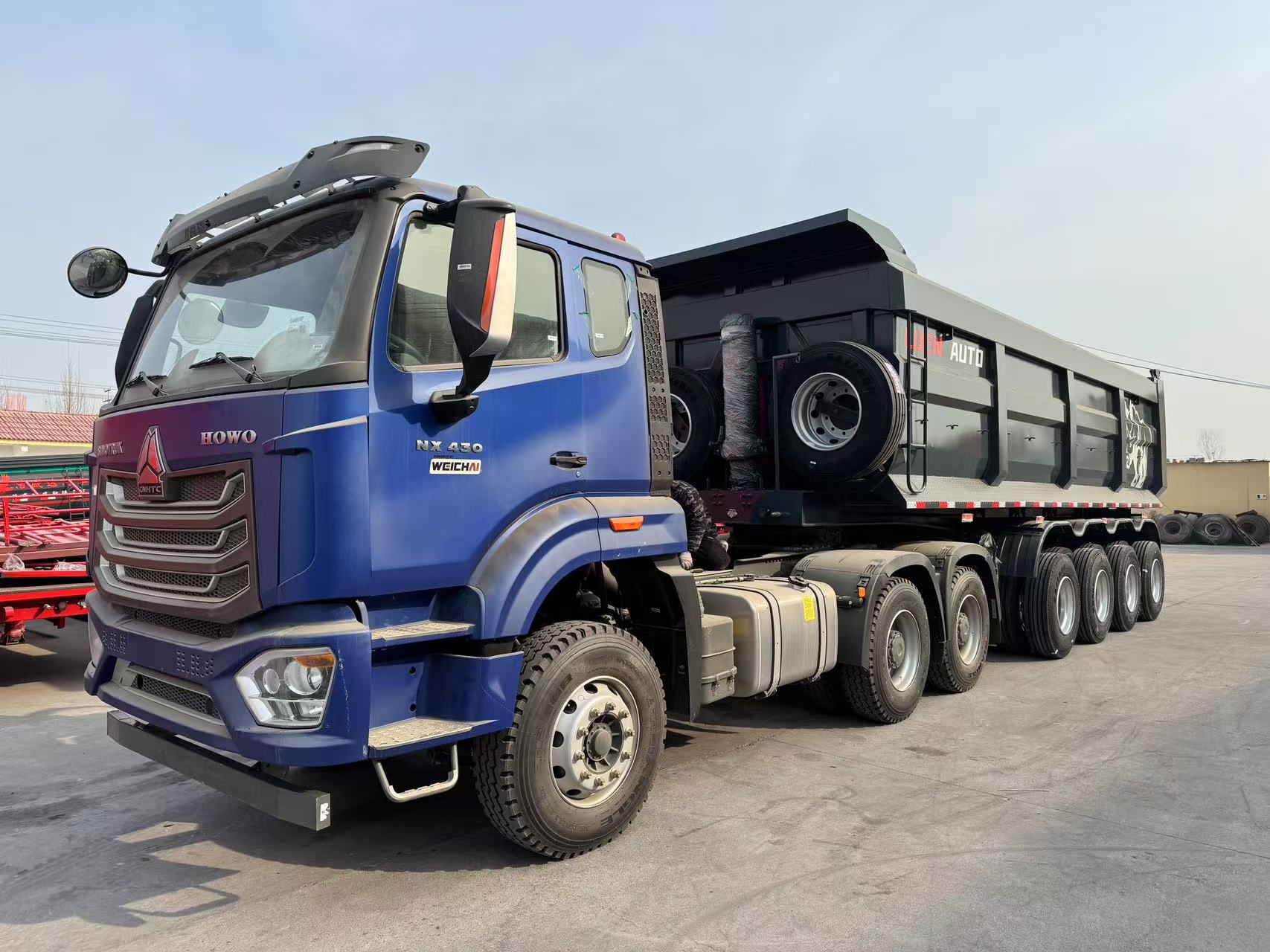 Dump semi trailer