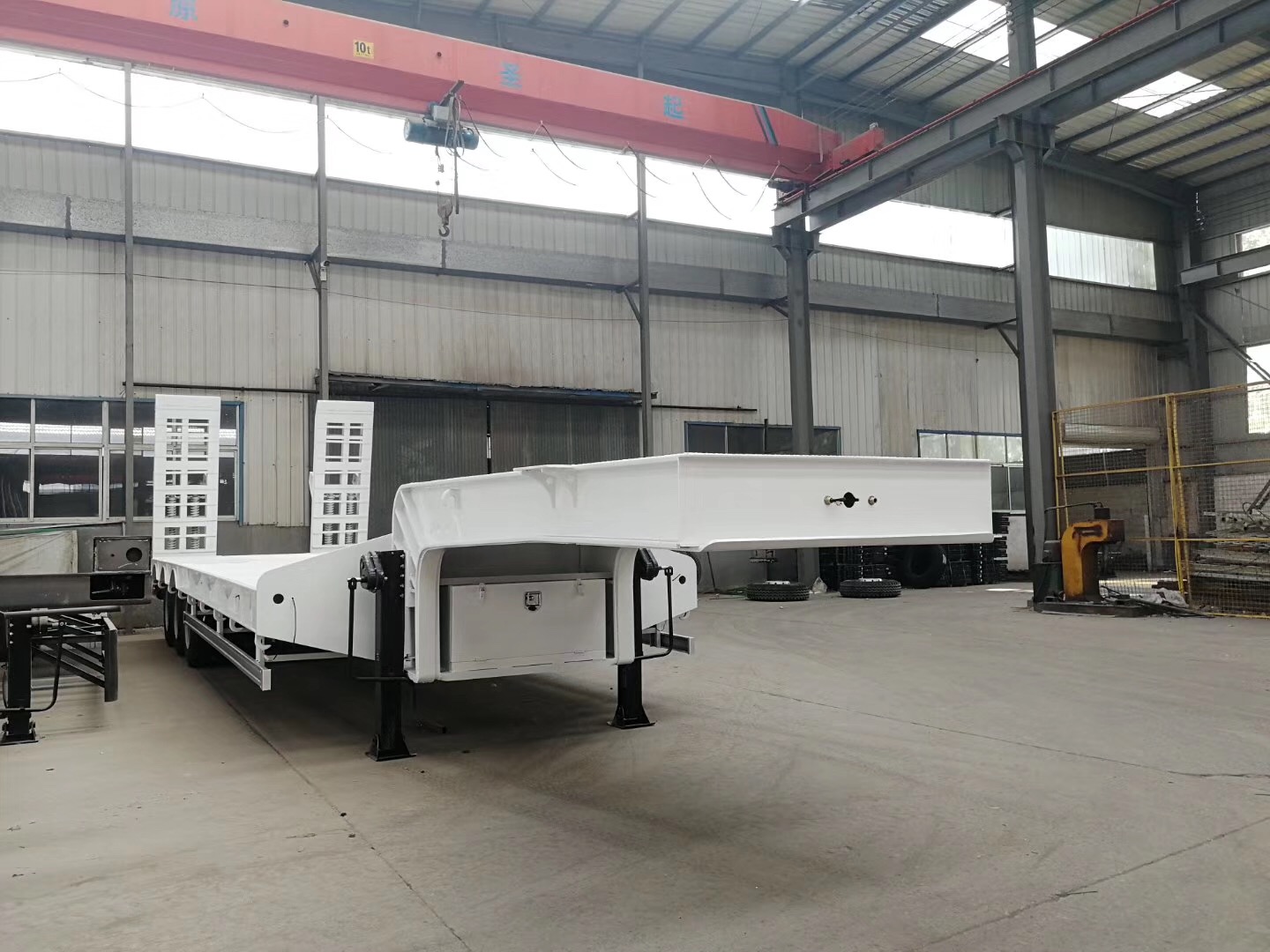 low boy semi trailer