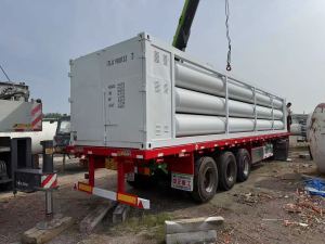 CNG tube trailer / CNG tube skid trailer / Compressed natural gas transport trailer / High-pressure gas cylinder trailer