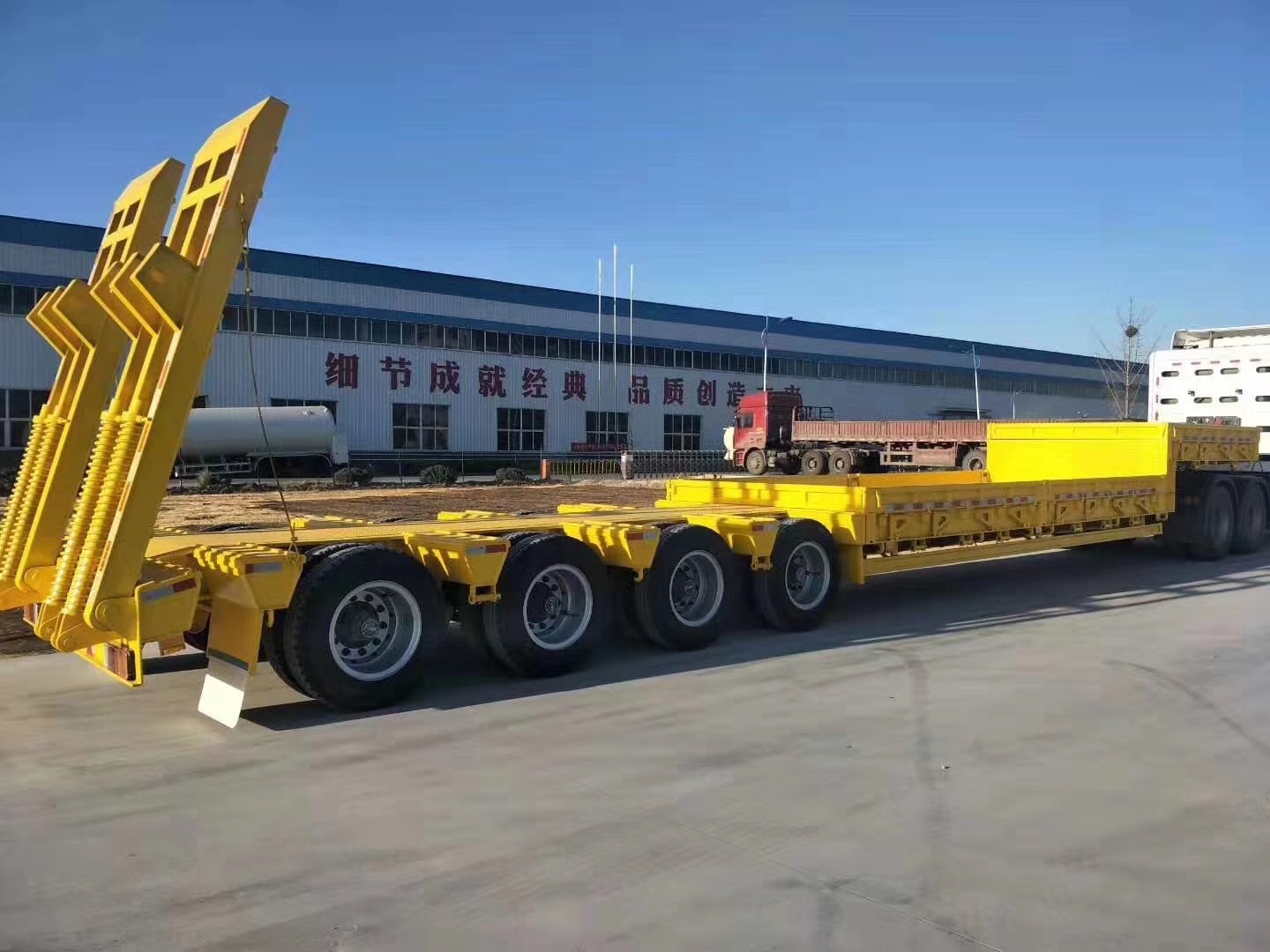 low boy semi trailer
