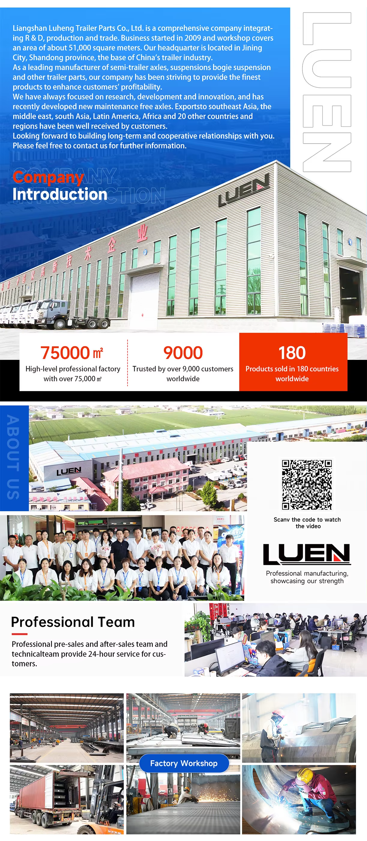 Luen Auto VR factory tour QR code for supplier verification