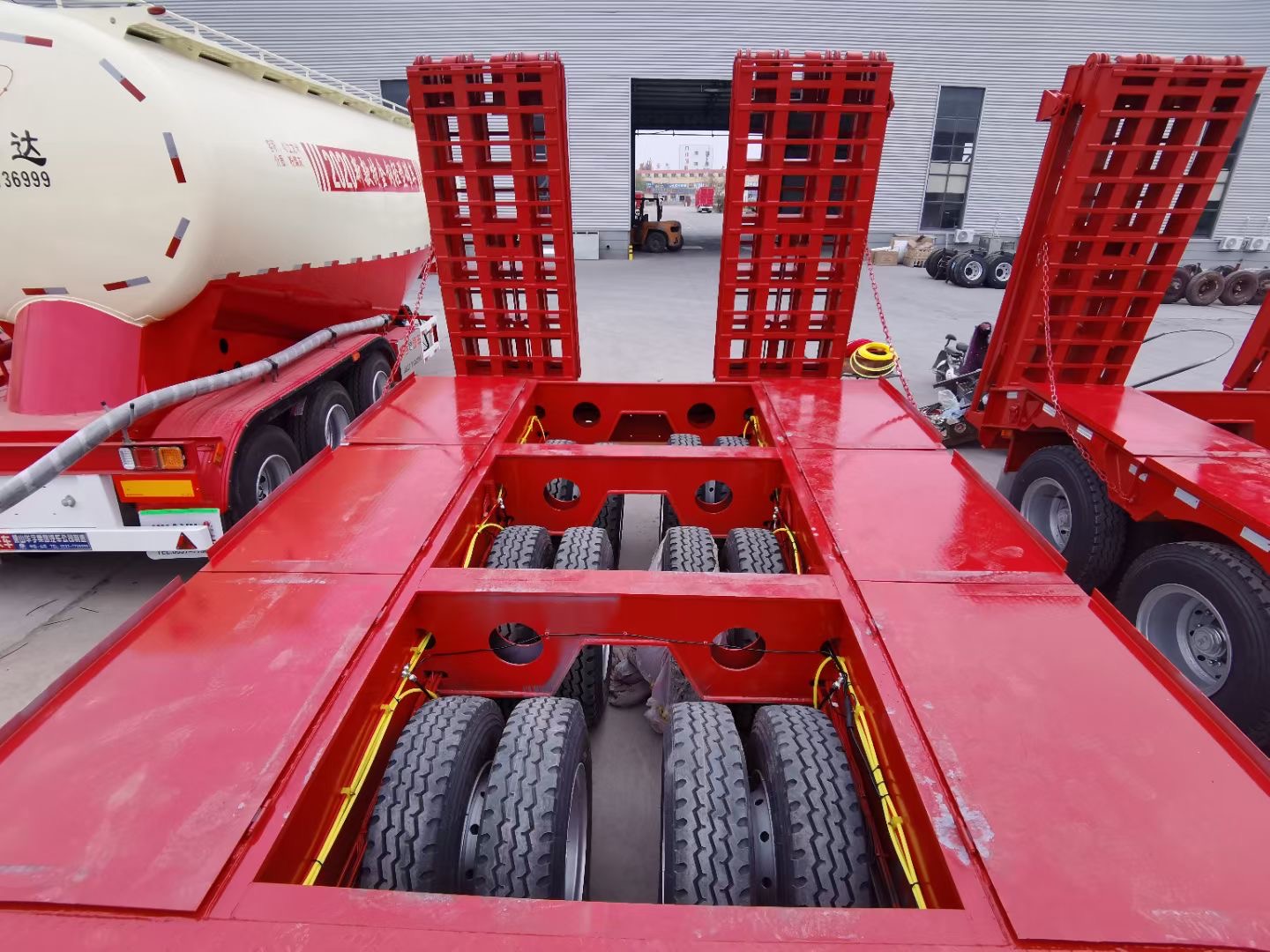 low boy semi trailer