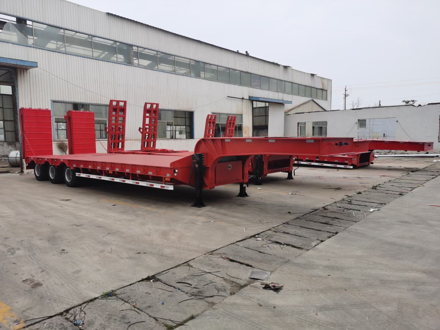 low boy semi trailer