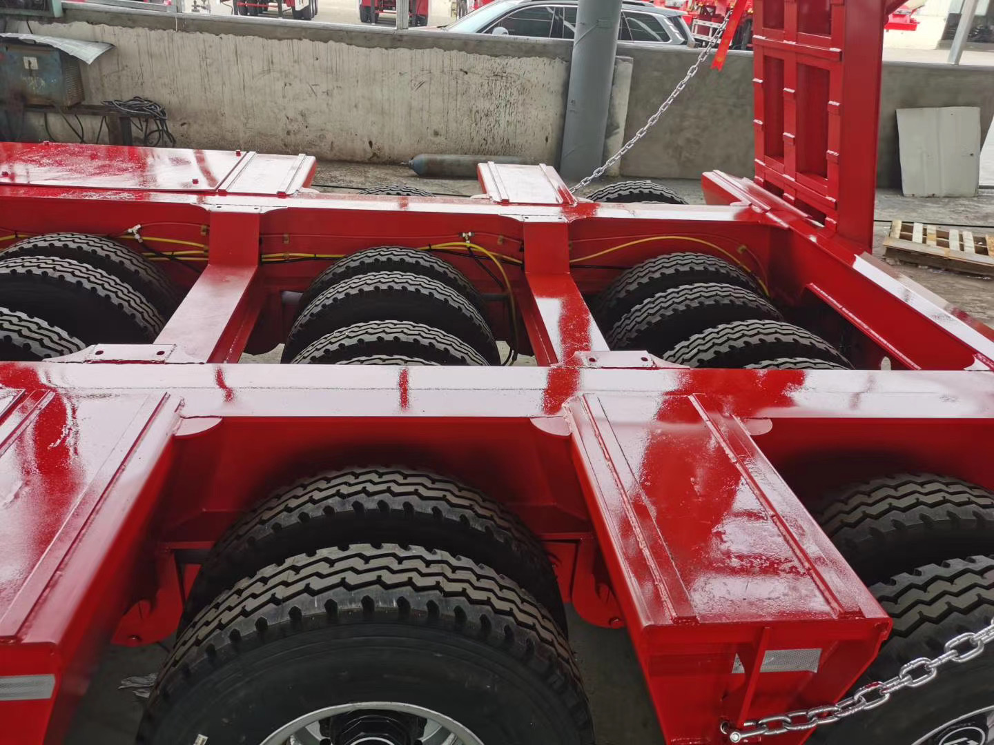 low boy semi trailer