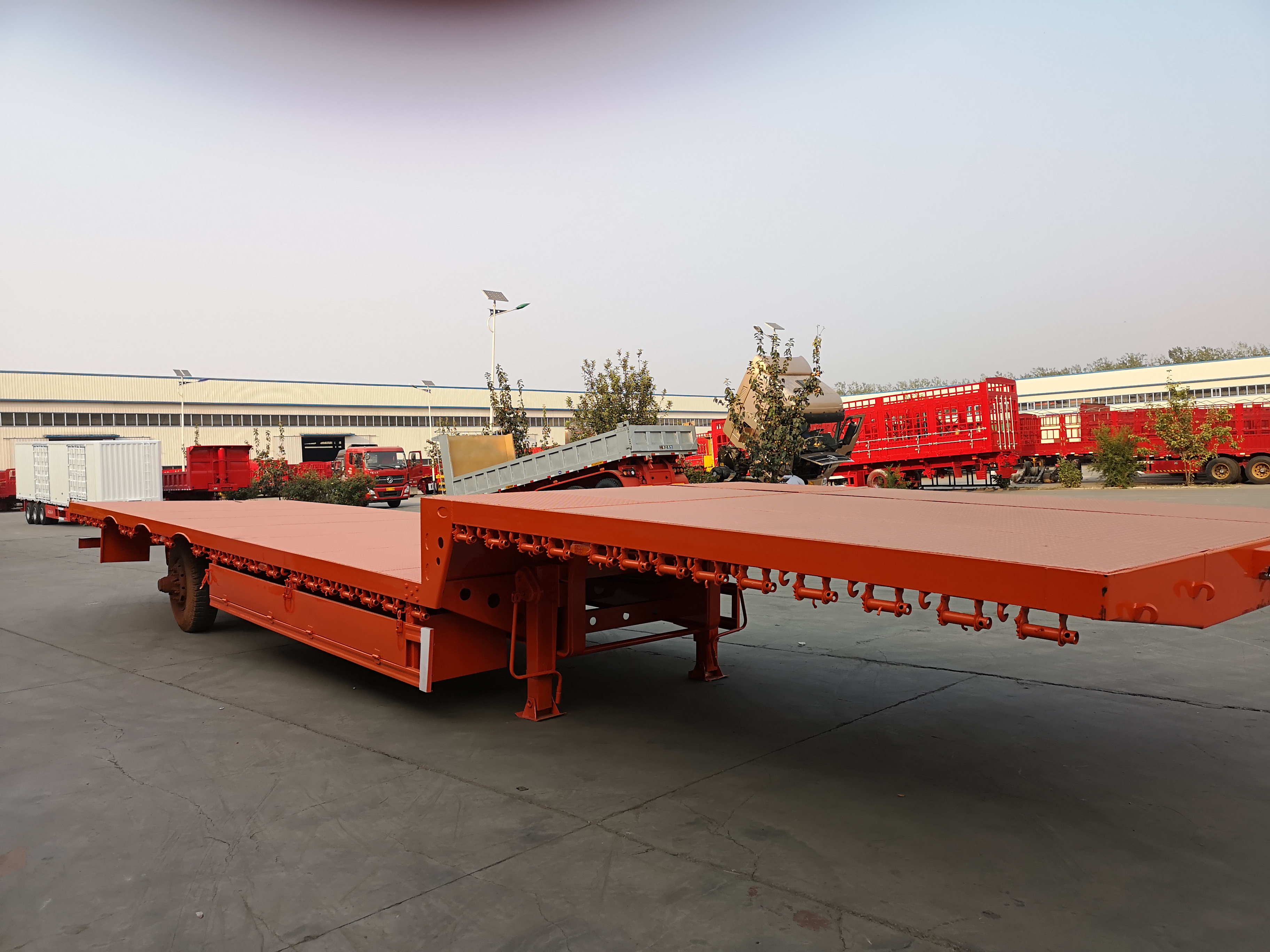 low boy semi trailer