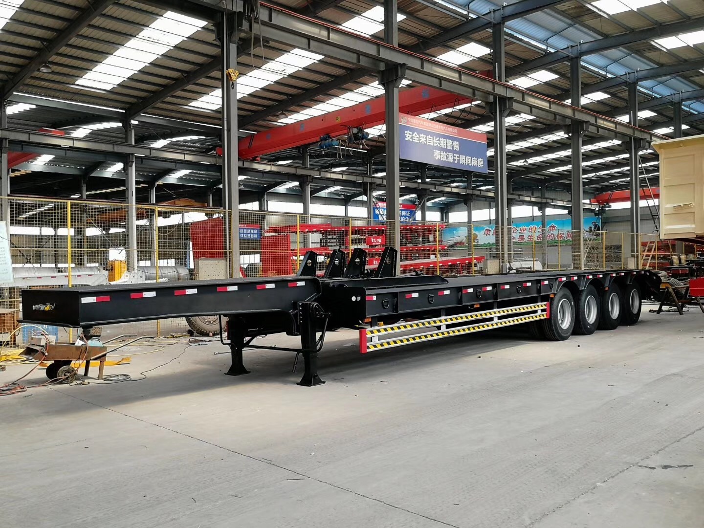 low boy semi trailer