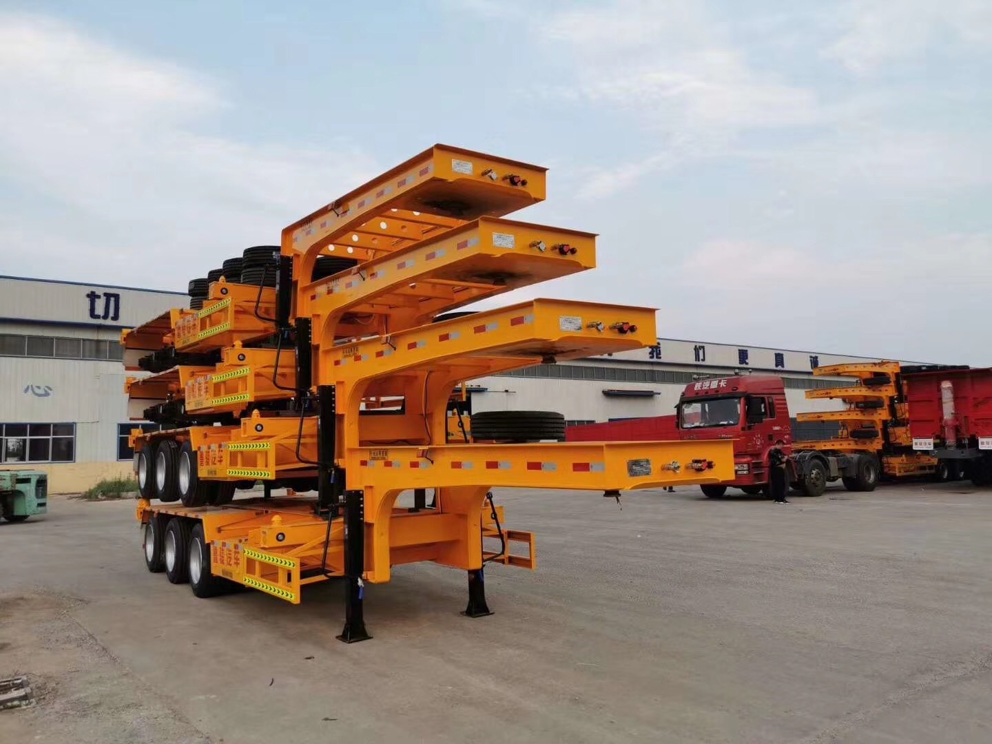 low boy semi trailer