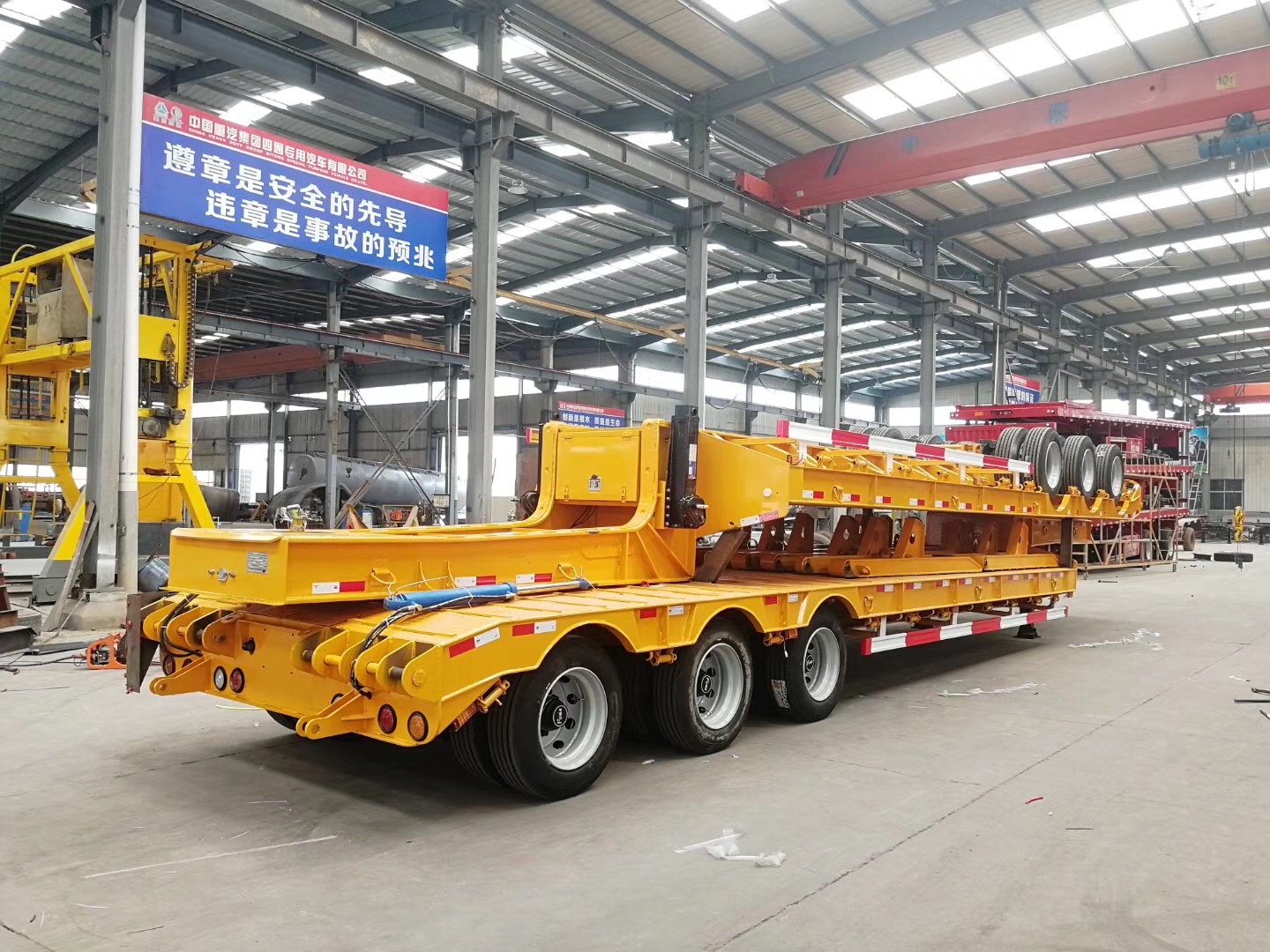low boy semi trailer
