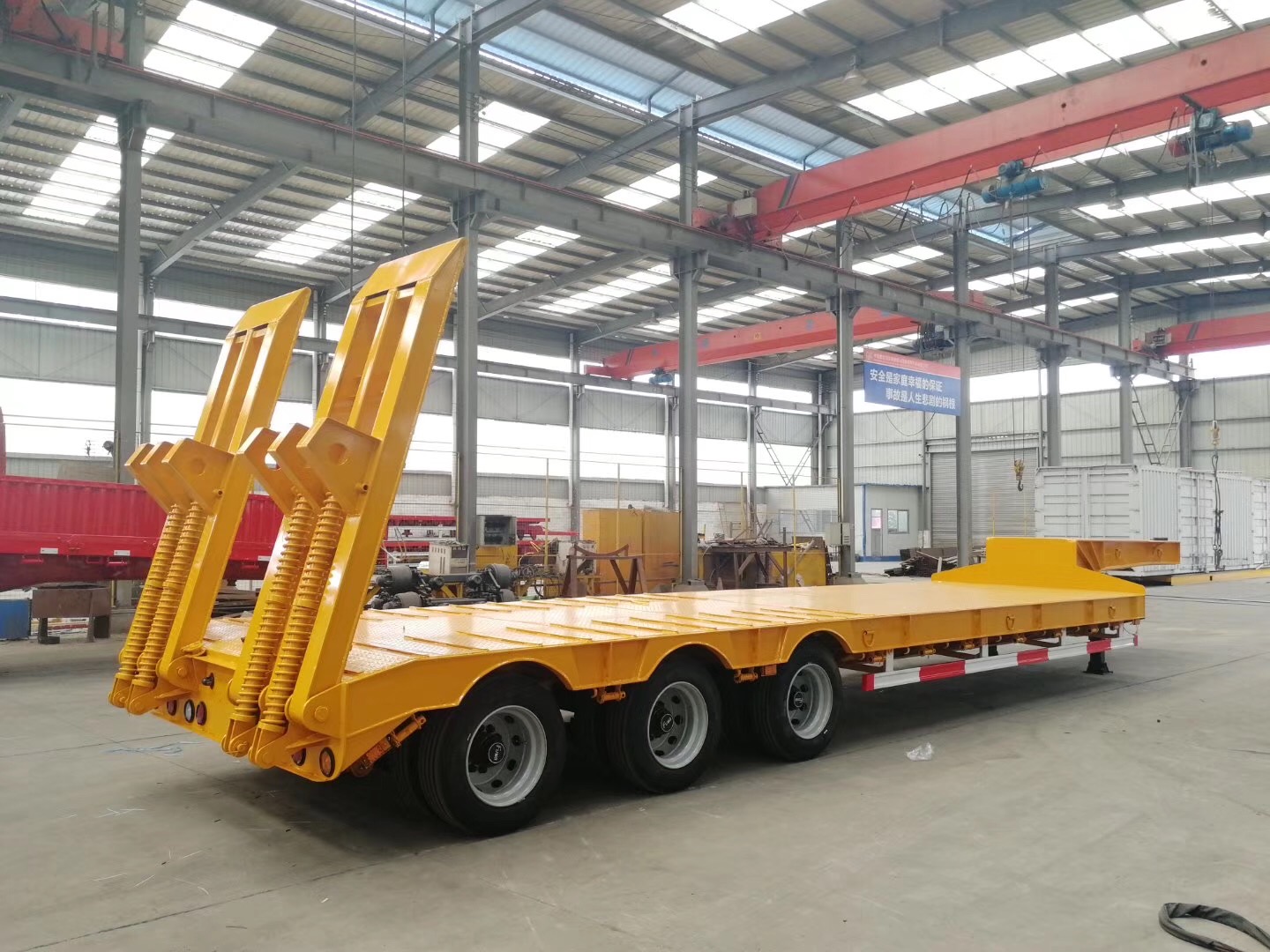 low boy semi trailer