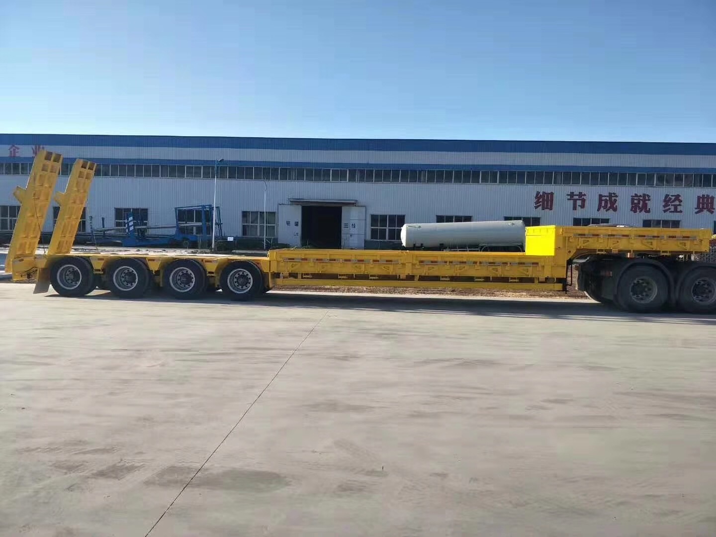 low boy semi trailer