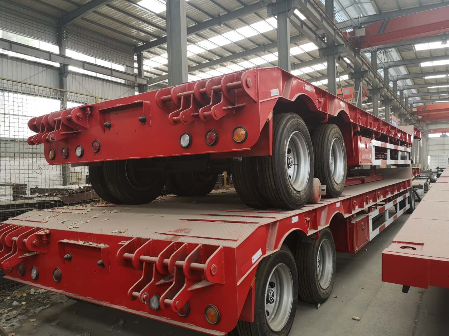 low boy semi trailer