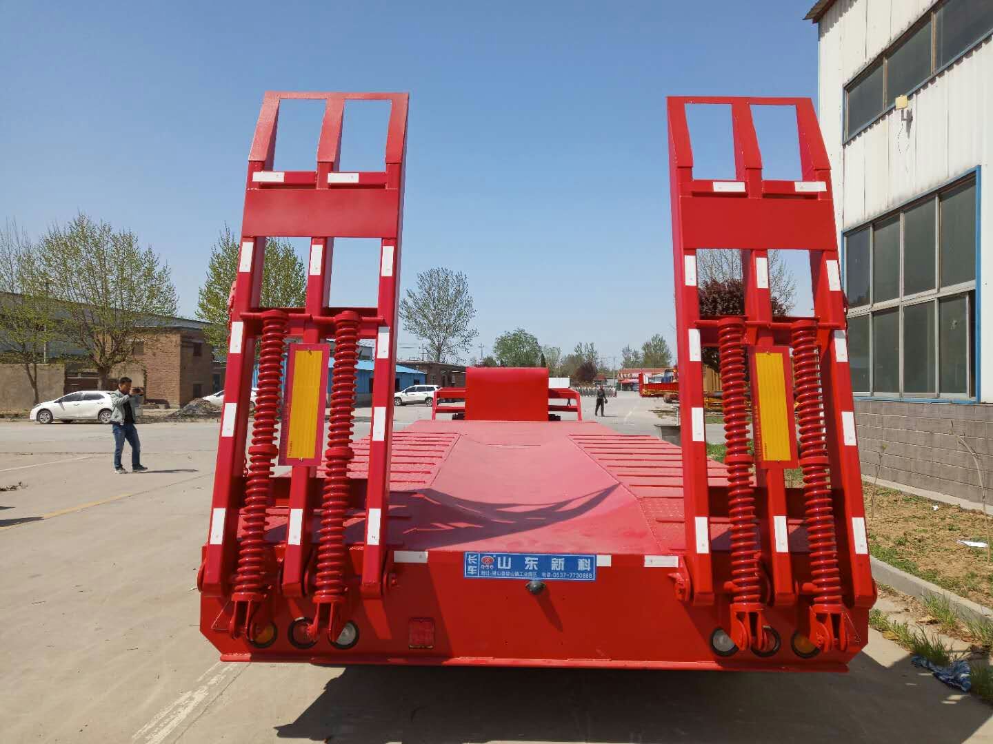 low boy semi trailer