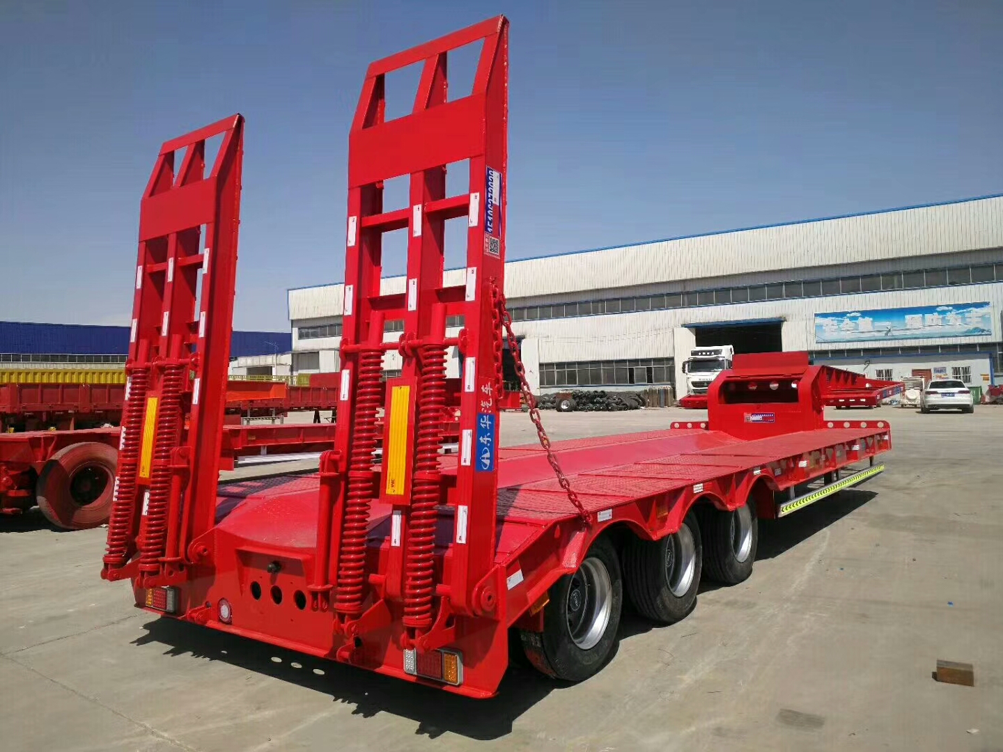 low boy semi trailer