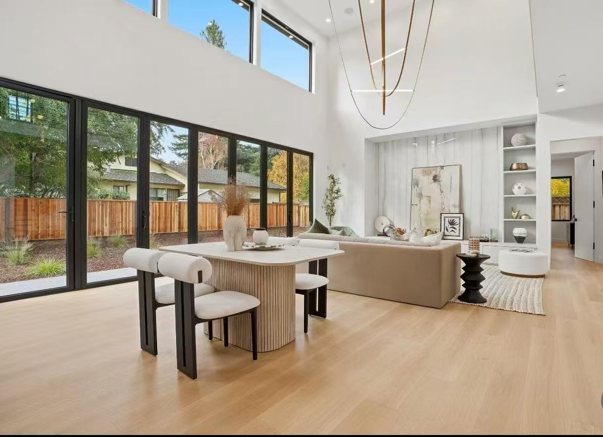 Actual engineered wood flooring installation in a U.S. residential house 1-1