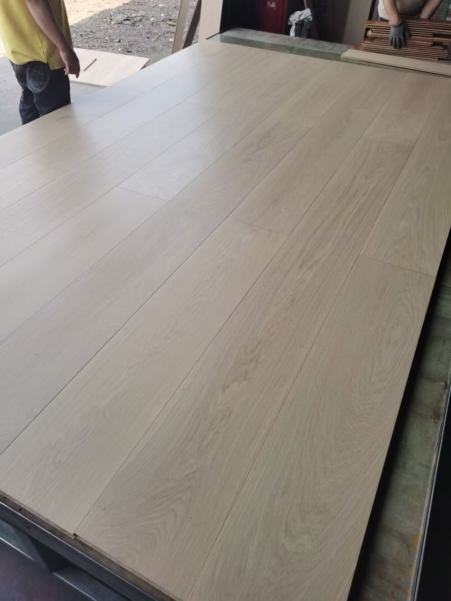 Engineered wood flooring product sample