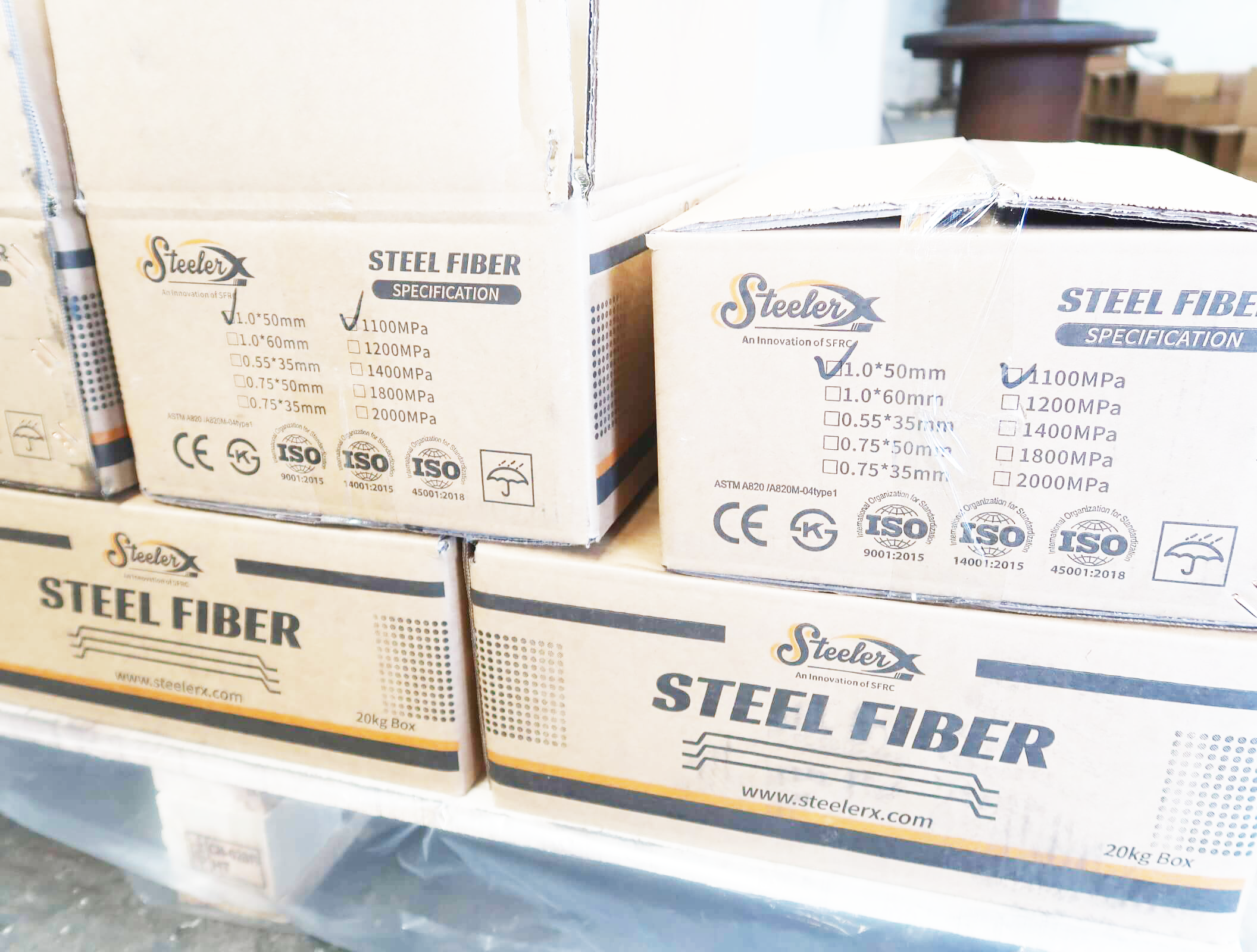 OEM / private-label fiber packaging Private label carton packaging for OEM and ODM concrete fiber orders