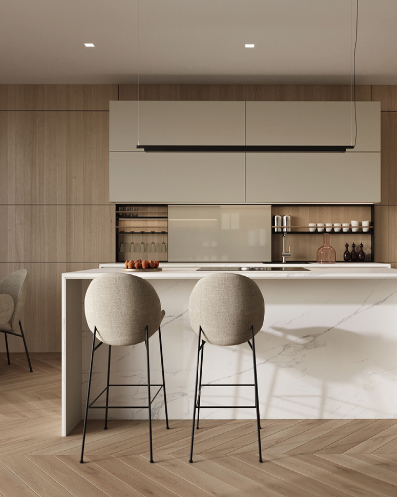 ALPHALUCE square recessed downlight ALDL1517 in an interior application