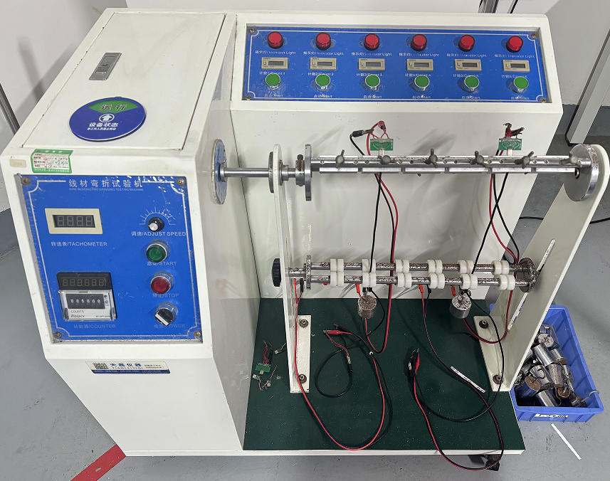 Laboratory testing equipment used for USB cable electrical, swing, tensile and temperature verification