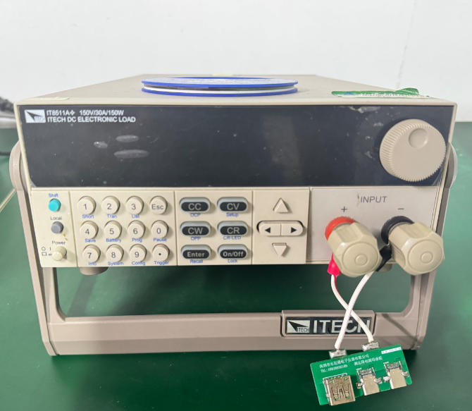 Performance testing equipment for fast charging and data verification on USB cables