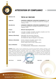 ATTESTATION OF COMPLIANCE
