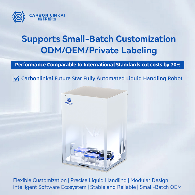 Automated liquid handling robot with 1-channel pipetting system