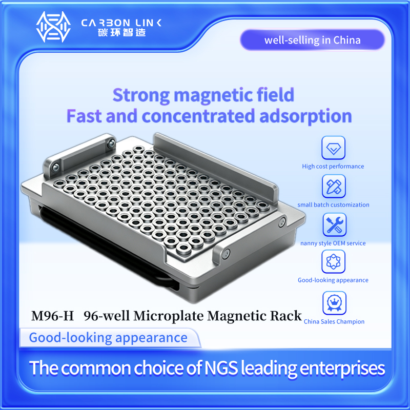 96-well microplate magnetic rack for high-throughput magnetic bead separation
