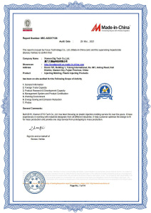 Made-in-China Supplier On-site Audit Report