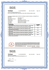 SGS LFGB Food Contact Material Test Report