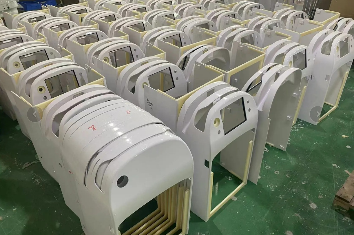 Medical injection molded plastic components used in healthcare products