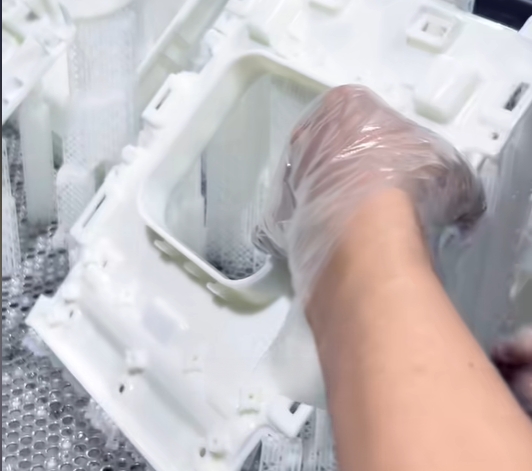 Prototype injection molded samples used for compliance and structure validation before mass production