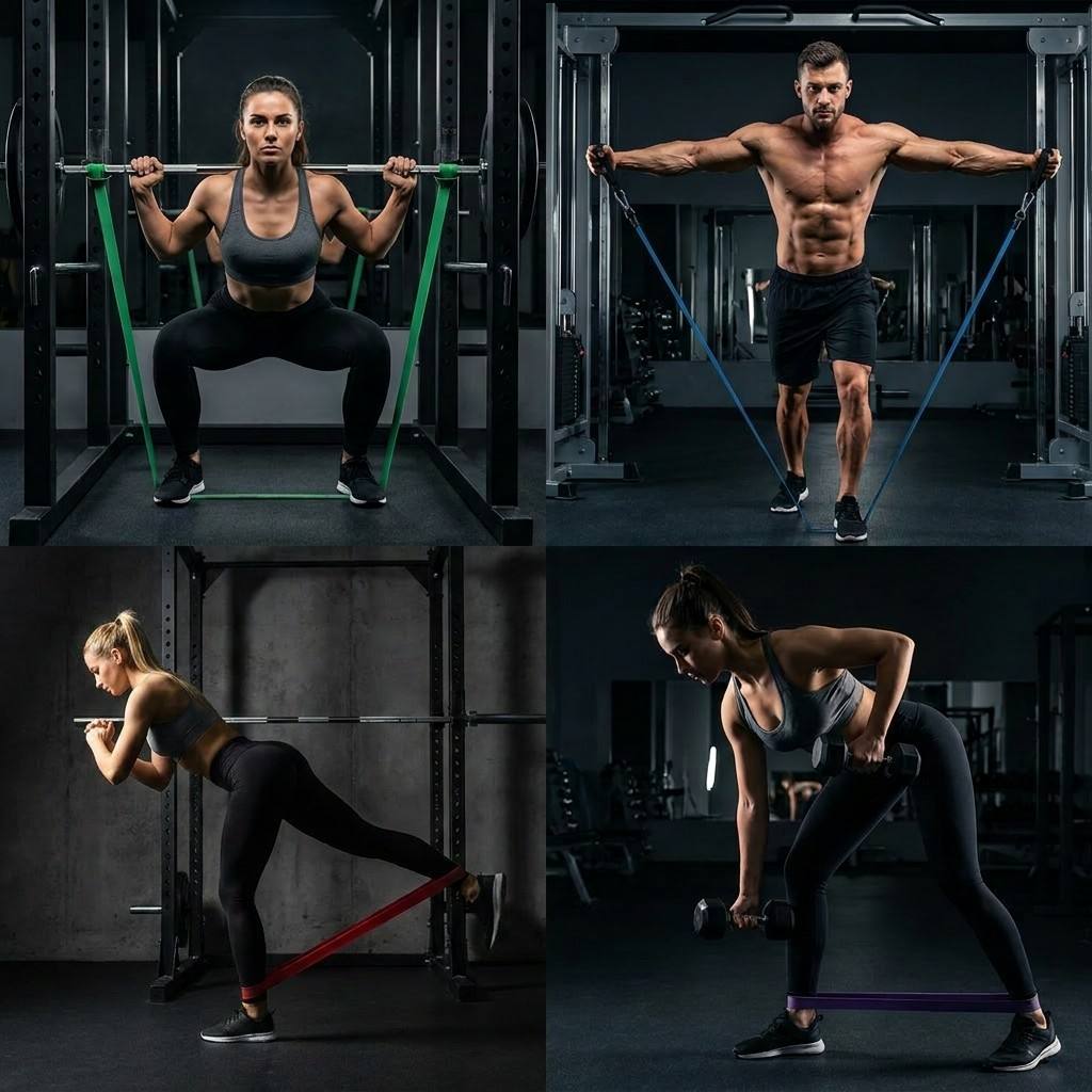 Resistance band usage scenarios covering gym, home, and clinical settings Fitness and rehabilitation applications of resistance bands