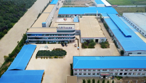 Panoramic aerial view of factory 