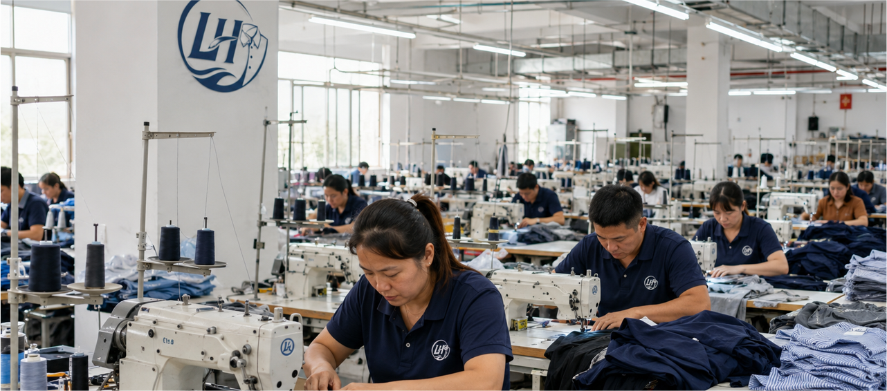 Lihongwear comprehensive OEM and ODM solutions diagram for custom casual apparel