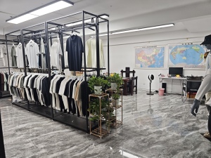 garment factory showroom overview