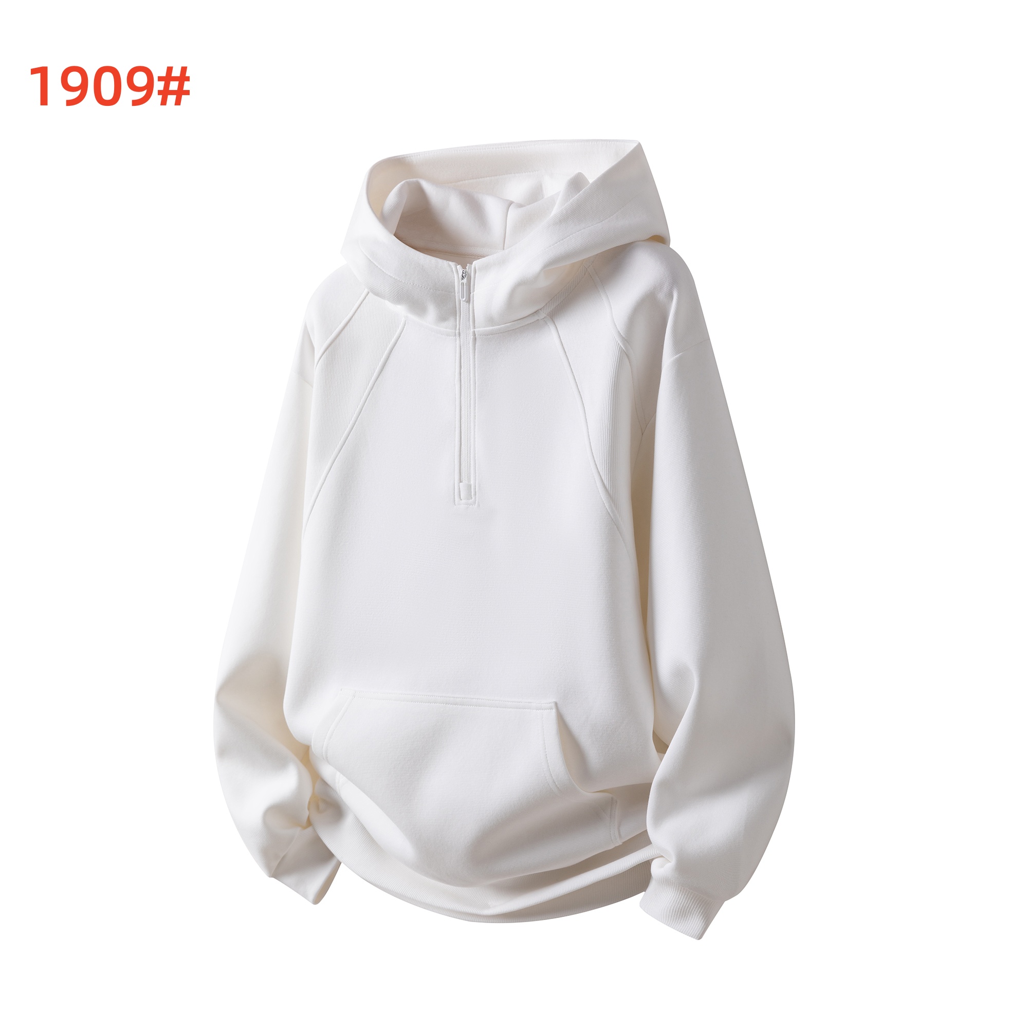 custom blank pullover hoodie white