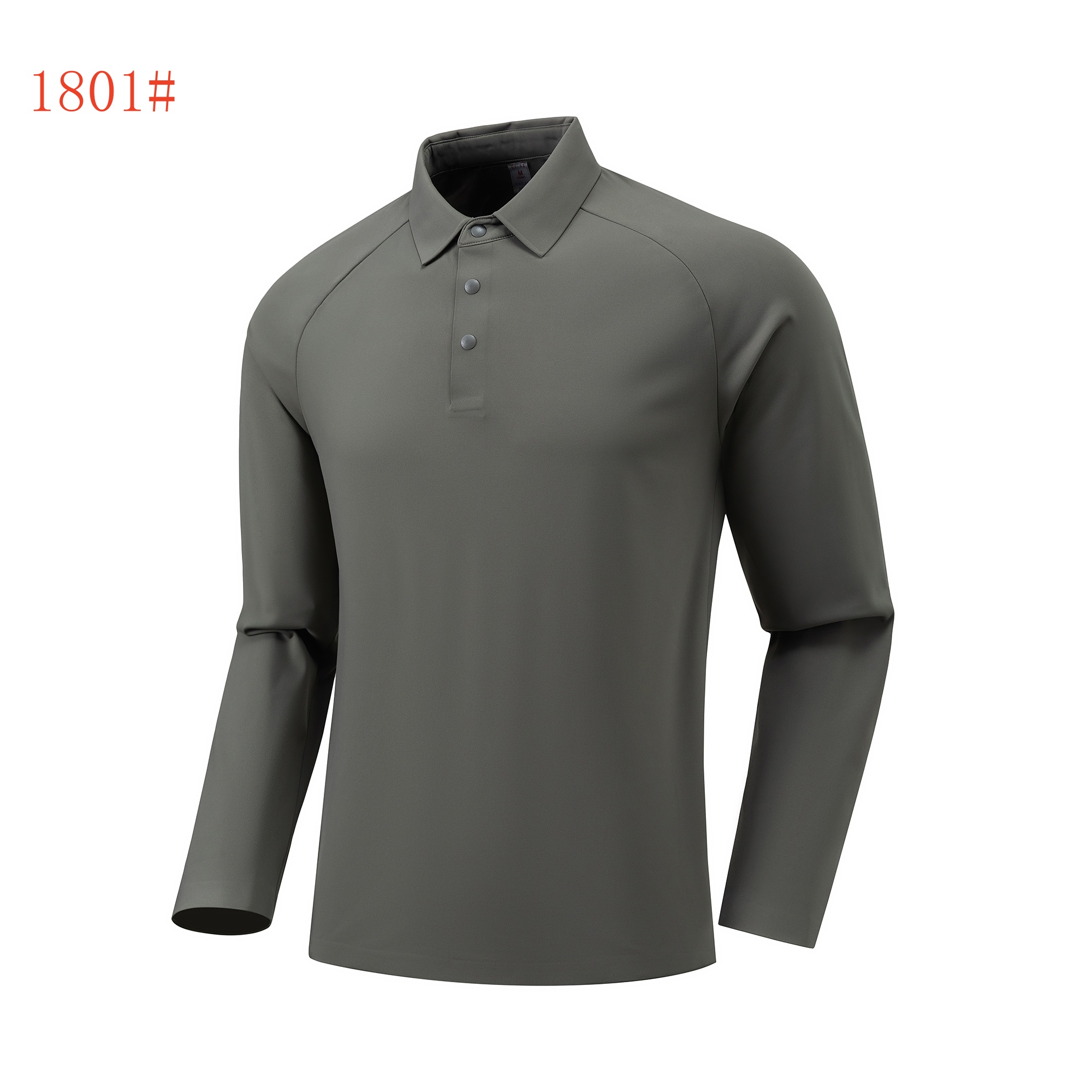 custom long sleeve dark green polo shirt