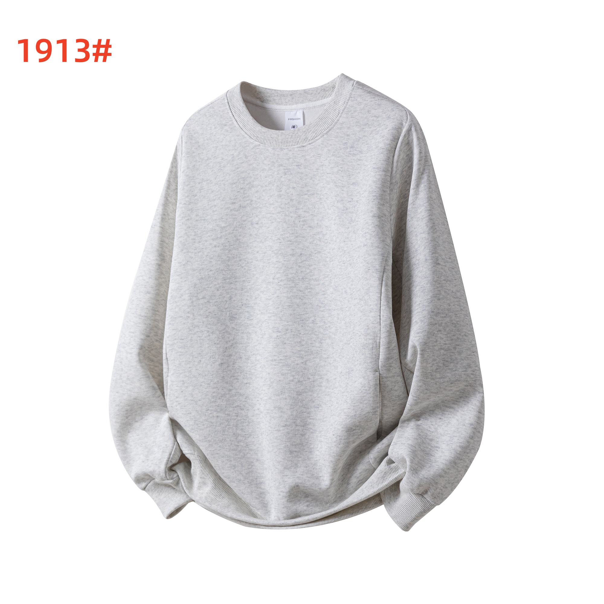 custom classic grey long sleeve sweatshirt