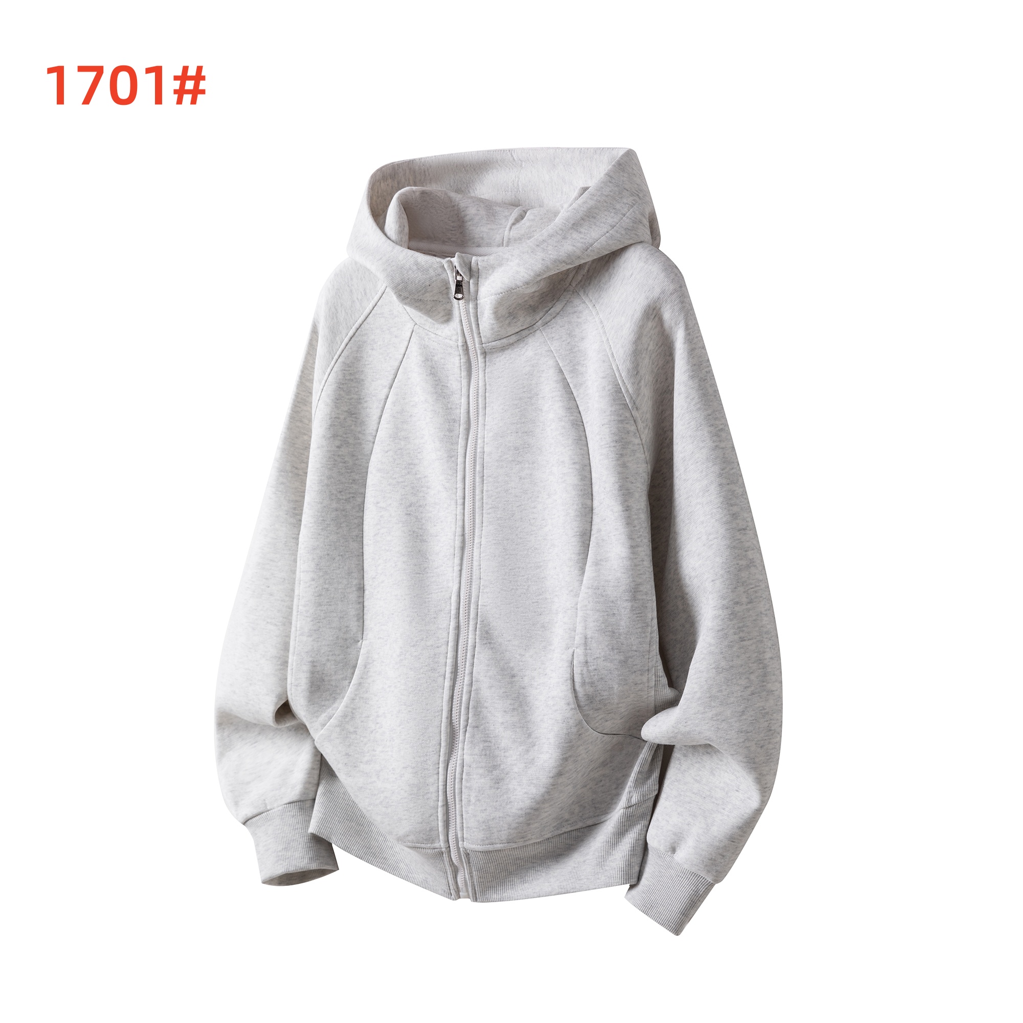 1701-Hoodies&Sweatshirts-Light Grey