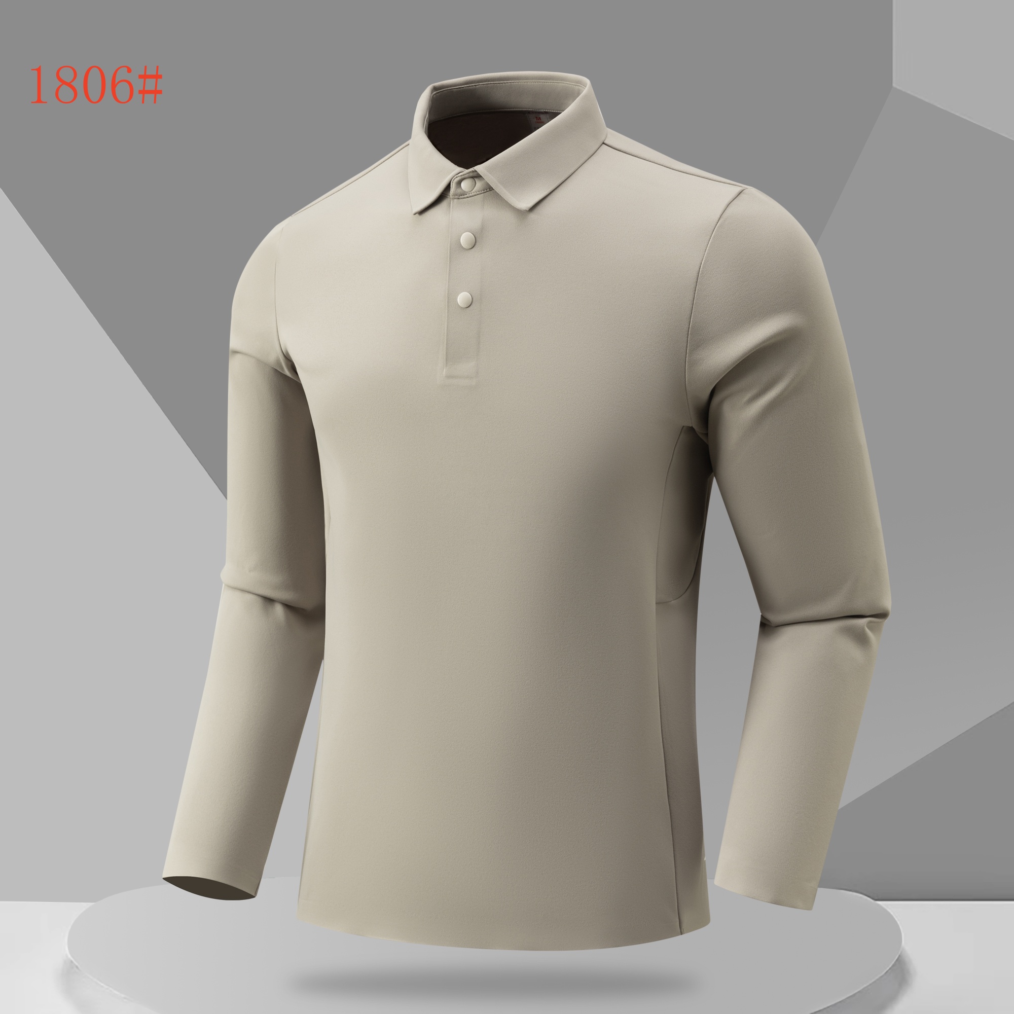 1806-long sleeve shirts-Beige