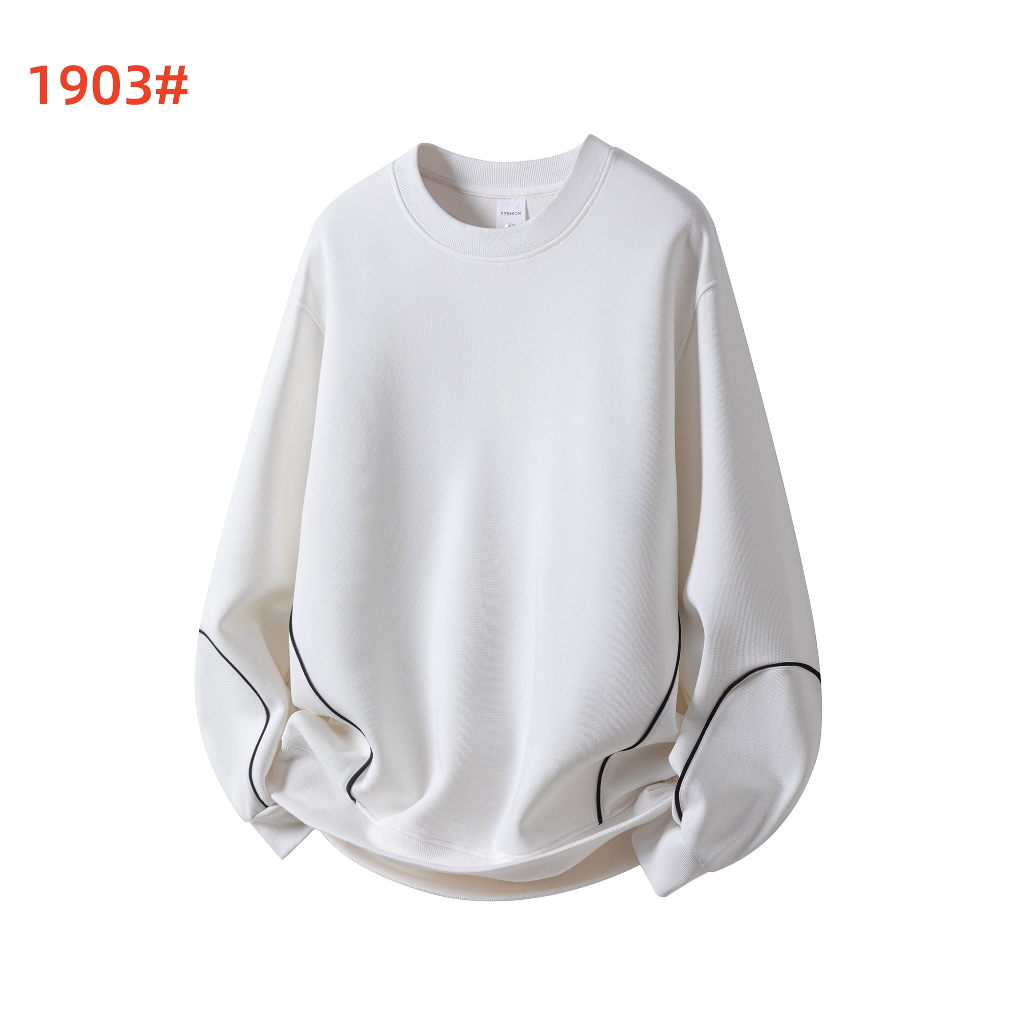 1903#-Hoodies&Sweatshirts-White