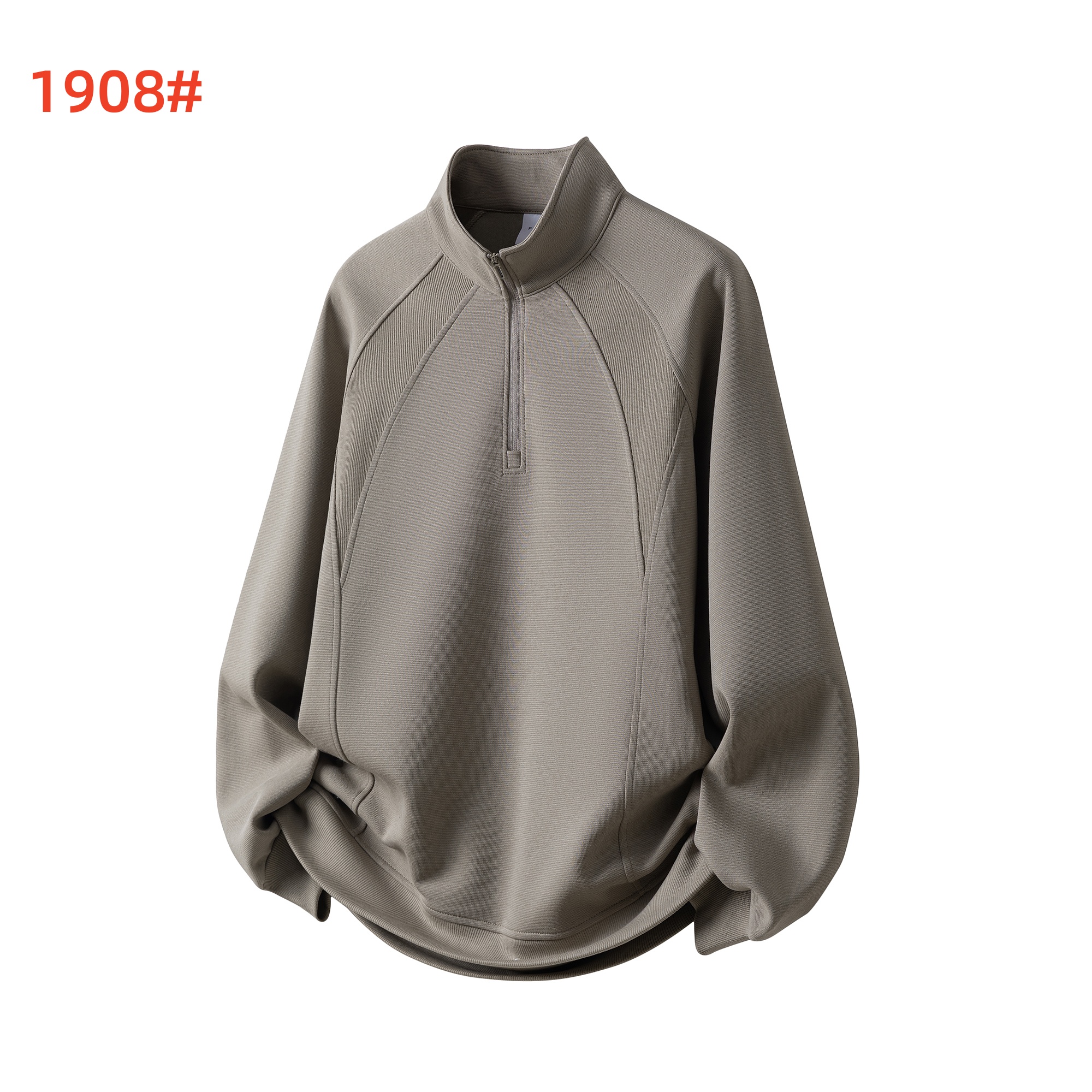 1908#-Hoodies&Sweatshirts-Khaki